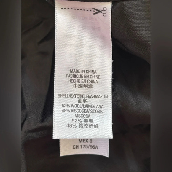 Juicy Couture Eton Tartan Plaid sleeveless stud collar wool blend dress size 8 - Picture 7 of 13